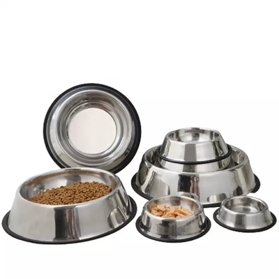 Non Slip Stainless Steel Pet Bowl For Food And Water Custom Logo