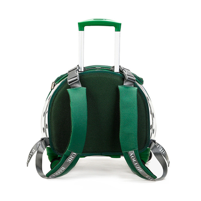 Portable Breathable Clear View Pet Trolley Bag Backpack Carrier With Wheels