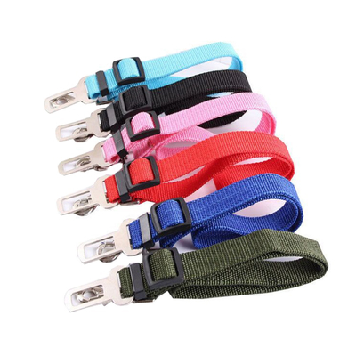 Multi Color Durable Adjustable Dog Seat Belts For Cars Dog Accessories Car Seat Belt