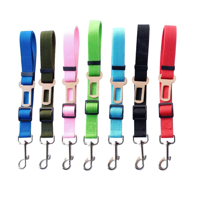 Multi Color Durable Adjustable Dog Seat Belts For Cars Dog Accessories Car Seat Belt