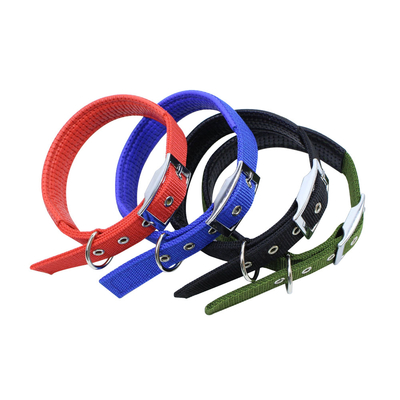 Adjustable Nylon Dog Collar With Metal Buckle Durable For All Dog Sizes