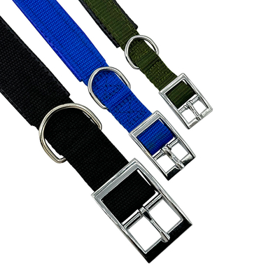 Adjustable Nylon Dog Collar With Metal Buckle Durable For All Dog Sizes