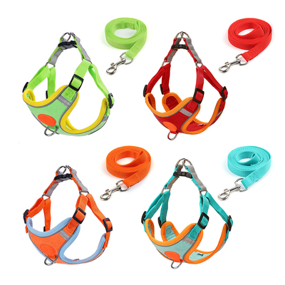 Reflective Custom Logo Dog Harness Leash Set For Small Medium Dogs