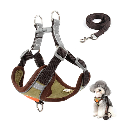 Reflective Custom Logo Dog Harness Leash Set For Small Medium Dogs