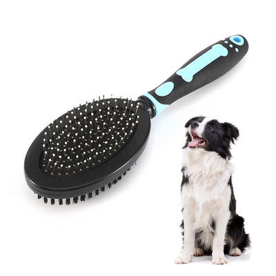 Double Sided Dog Massage Brush Pin Bristle Grooming Brush For All Dogs