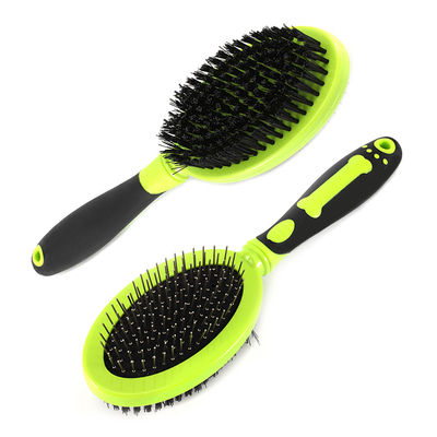 Double Sided Dog Massage Brush Pin Bristle Grooming Brush For All Dogs