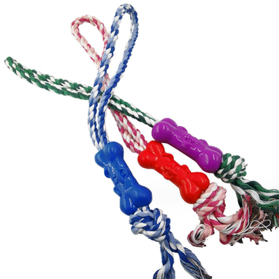 Interactive Durable Dog Knot Rope Bone Dog Teeth Cleaning Toy For Chewers