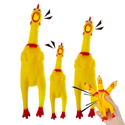 Screaming Chicken Bite Resistant Squeaky Pet Rubber Dog Toy