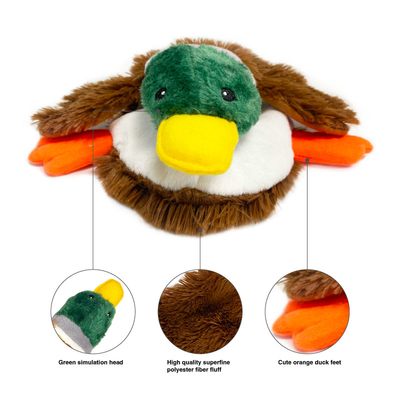 Stuffing Free Interactive Squeaky Puppy Wild Duck Dog Soft Plush Toys