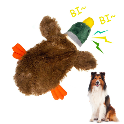 Stuffing Free Interactive Squeaky Puppy Wild Duck Dog Soft Plush Toys