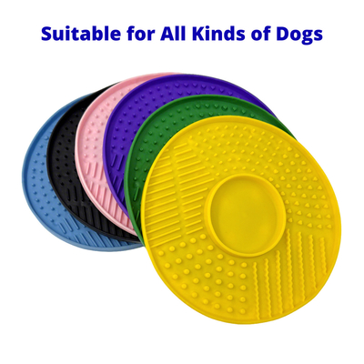 Non Toxic Collapsible Pet Lick Mat With Suction Base Dishwasher Friendly Design