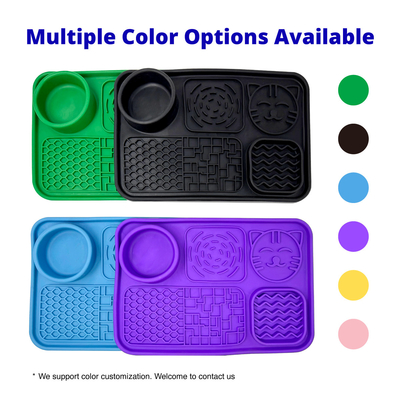 Silicone Dog Slow Feeding Mat Lick Mat For Dogs Cats With Suction Cups