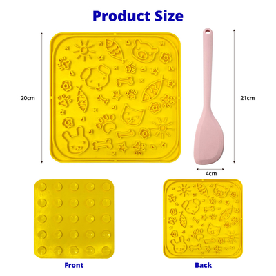 Dog Feeding Lick Mat Square Pet Slow Feeders Anti Gulping Healthy Eating