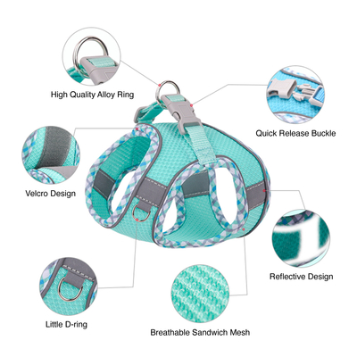 Reflective Dog Harness Vest Harness For Walking Small Dog