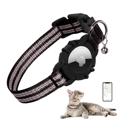 Airtag Cat Collar Holder With Bell Pet Collar Cats And Small Dogs