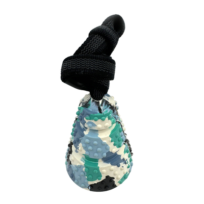 Rubber Pet Toy Cone Shape With Treat Slot Durable Chewable Promotes Oral Health