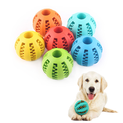 5cm 6cm 7cm Rubber Dog Toy Ball Durable Tough Non Toxic Chew Toy IQ Training Toy