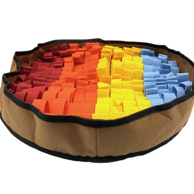 Round Snuffle Mat For Pets Nose Work Training Stress Relief Toy For Dogs