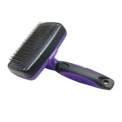 Self Cleaning Dog Brush With Non Slip Handle Removes Loose Hair Tangles