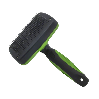 Self Cleaning Dog Brush With Non Slip Handle Removes Loose Hair Tangles