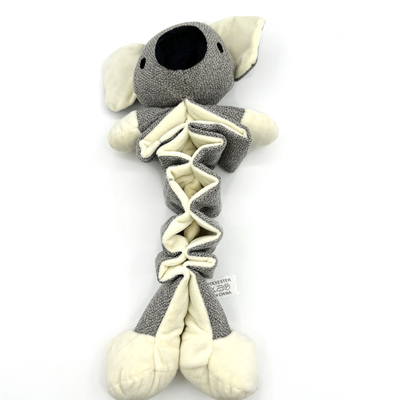 Stretchable Koala Dog Toy Plush Squeaky Toy With Crinkle Sound For Aggressive Chewers