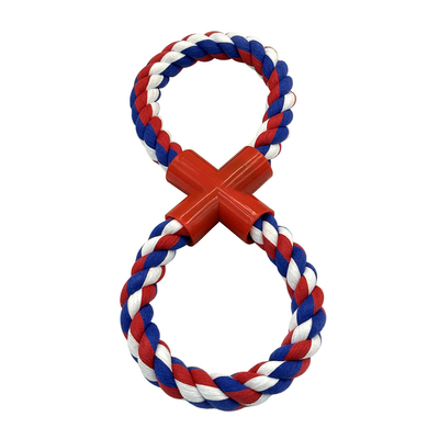 Durable 8 Shaped Dog Rope Toy For Aggressive Chewers Teeth Cleaning Fun