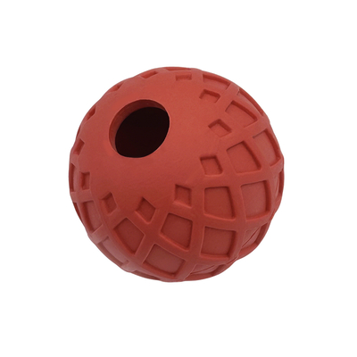 Pet Rubber Ball Dog Toy With Hole Durable Fun Teeth Cleaning