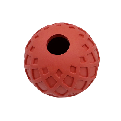 Pet Rubber Ball Dog Toy With Hole Durable Fun Teeth Cleaning