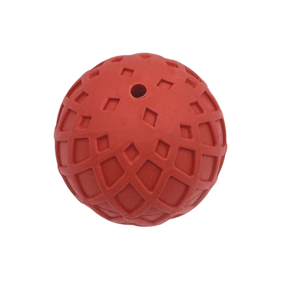 Pet Rubber Ball Dog Toy With Hole Durable Fun Teeth Cleaning