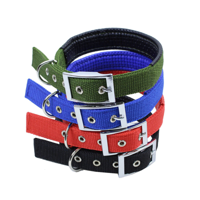 Adjustable Nylon Dog Collar With Metal Buckle Durable For All Dog Sizes
