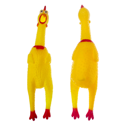 Screaming Chicken Bite Resistant Squeaky Pet Rubber Dog Toy