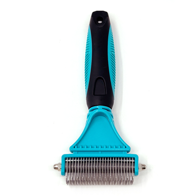 Pet Grooming Tool Dog Brush Double Sided Deshedding Tool Undercoat Rake 19 X 9cm