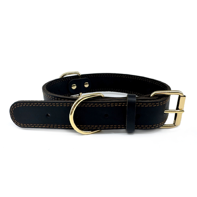 Genuine Leather Dog Collar – Durable, Comfortable, Adjustable, Classic Style