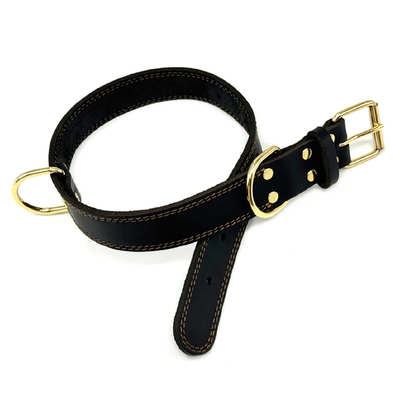 Genuine Leather Dog Collar – Durable, Comfortable, Adjustable, Classic Style