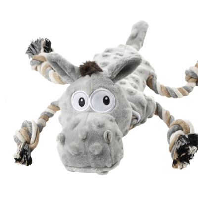 Interactive Donkey Plush Dog Toy – Squeaky Tug Of War Chew Toy For Puppies & Dogs