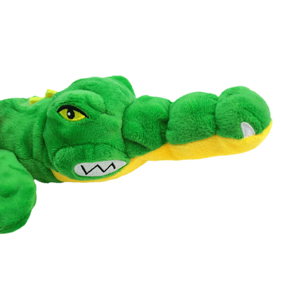 Large Alligator Plush Dog Toy – Squeaky Crinkle Chew Toy With Tug Of War Handle