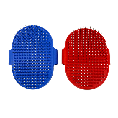 Pet Bath Brush With Massage Beads Safe Deshedding Gentle Cleaning Care