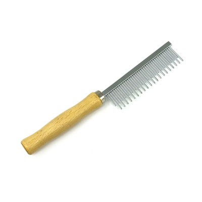 Pet Needle Comb 40PINS Double Row Wooden Handle Dog Cat Grooming Deshedding Brush