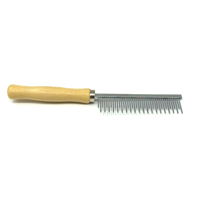 Pet Needle Comb 40PINS Double Row Wooden Handle Dog Cat Grooming Deshedding Brush