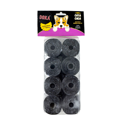 Dog Poop Bag 8 Rolls Pet Garbage Bag Outdoor Carrier Clean Up Garbage Pickup Clean Bag