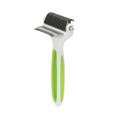 2-in-1 Pet Grooming Brush, Deshedding Tool & Dematting Comb For Dogs And Cats