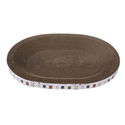 Cat Scratcher Pad Oval Bed Corrugated Cardboard Lounge Furniture Protector