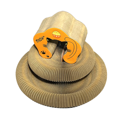 Cat Ball Roller Scratching Toy Retractable Board With Bells For Kittens Cats