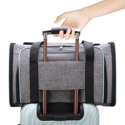 Pet Carrier Large Airline Approved, Expandable Cat Carrier Bag For Vet Visits And Traveling