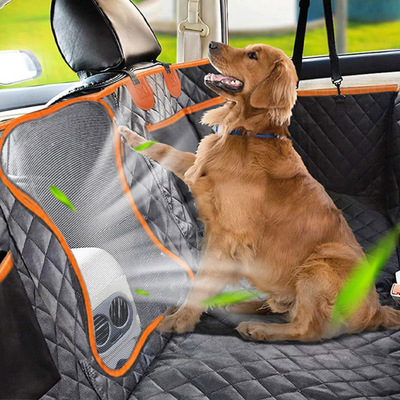 Pet Car Seat Cover For Back Seat,Non-Slip Backseat Protector With Mesh Window