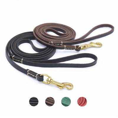 Pet Genuine Leather Dog Training Leash For Medium And Large Dogs