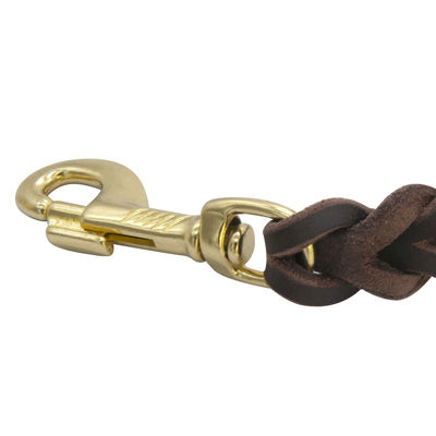 Pet Genuine Leather Dog Leash Braided Military Grade HeavyLeash Training Walking