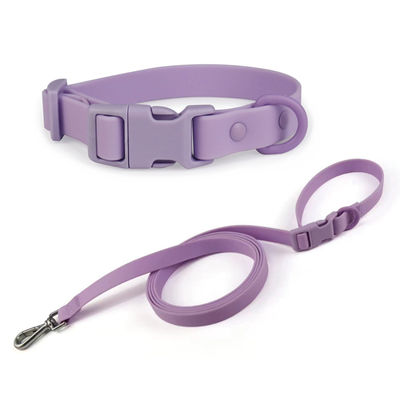 Pet PVC Dog Collar And Leash Set Quick Release Buckle Durable And Easy To Clean