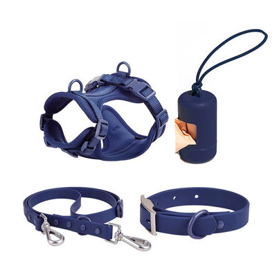 Durable PVC Pet Set Leash And Collar Adjustable Waterproof Set For Small Medium Large Dogs