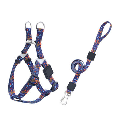 Durable Nylon Pet Harness And Leash Set Adjustable Safe Comfortable For Dogs